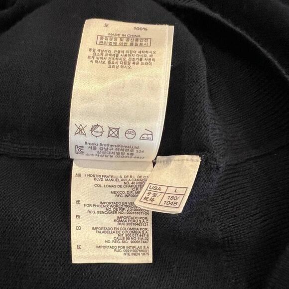 Brooks Brothers Fine Merino Wool V-Neck Washable Sweater Size Large - Picture 5 of 7